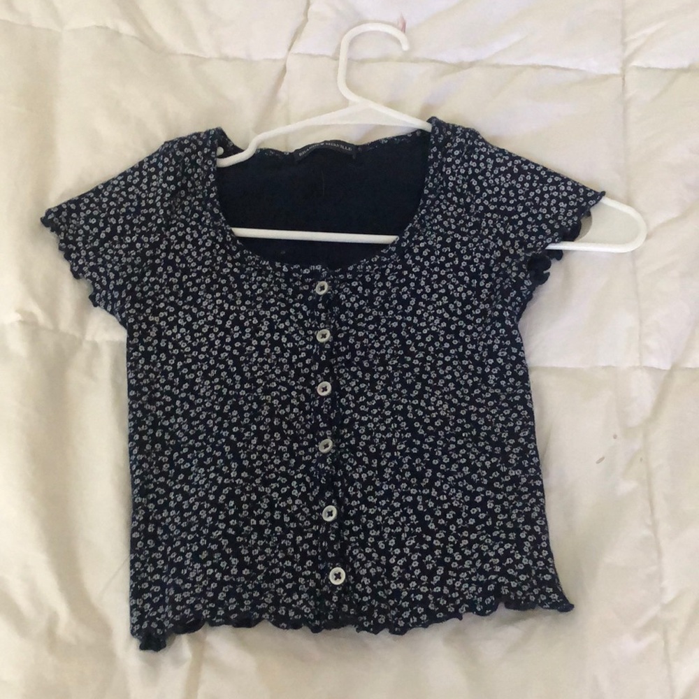 bule floral top